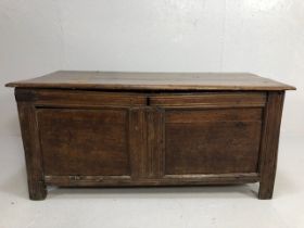 Antique Furniture late 18th early 19th Century Oak and Elm Coffer / Chest approximately 126 x 60 x