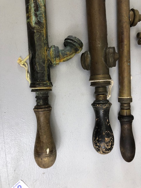 Collection of Antique and vintage brass garden sprayers, seven in total various makers and a cast - Image 2 of 10