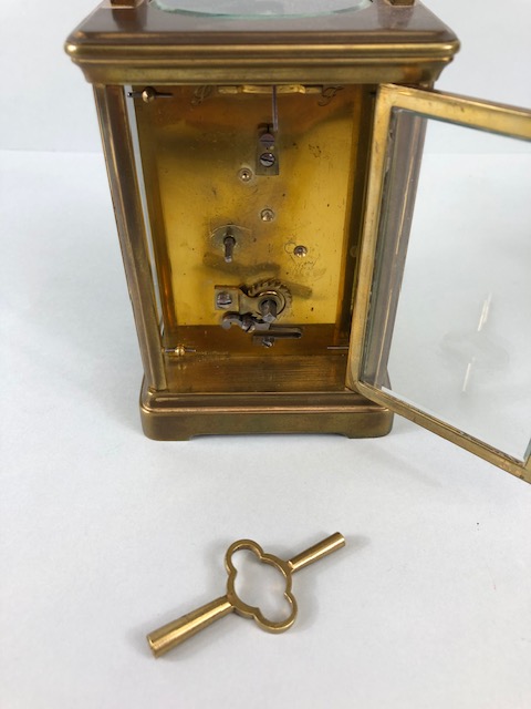 Elliot Mahogany Mantle clock and a French Carriage clock - Image 6 of 12