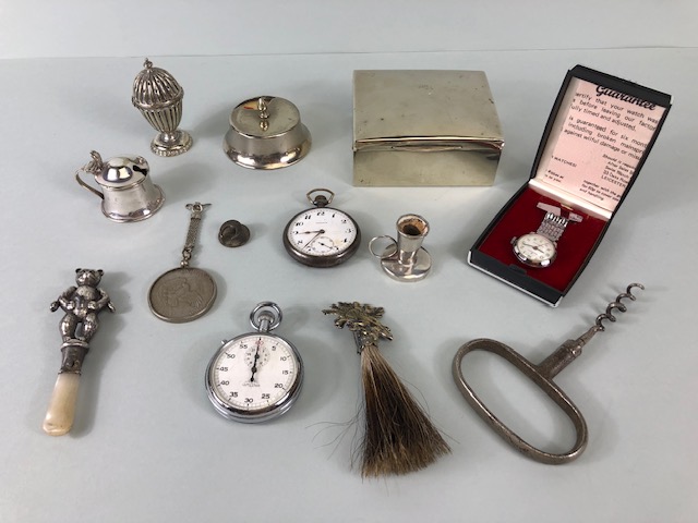 Collection of miscellaneous collectors items to include steel cased Uranium pocket watch, Tyrolean