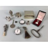 Collection of miscellaneous collectors items to include steel cased Uranium pocket watch, Tyrolean