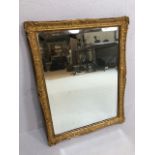 Gilt framed mirror with Bevel edge approx 59 x 47cm