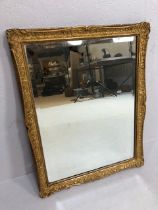 Gilt framed mirror with Bevel edge approx 59 x 47cm