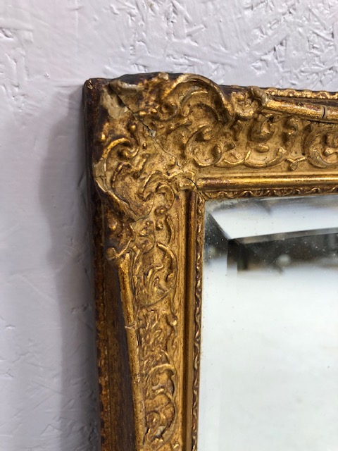 Gilt framed mirror with Bevel edge approx 59 x 47cm - Image 2 of 4