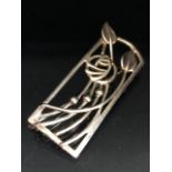 Silver Hallmarked Brooch in Charles Rennie Mackintosh design, Arts & Crafts style marked for CJL