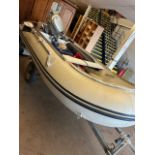Boat: Honwave inflatable sea or lake boat approx 3.4m in length with rigid aluminium floor and a V