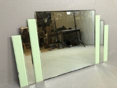 Art Deco style mirror (chip to one side see pics) approx 125 x 75cm