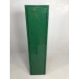 Gun storage cabinet, steel with dark green enamel paint finish, single right hand door, space for