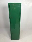 Gun storage cabinet, steel with dark green enamel paint finish, single right hand door, space for