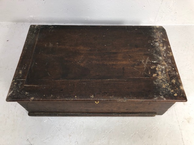 Antique early 19th century mahogany Bible /Communion style box approximately 62 x 37 x 20cm - Image 2 of 3