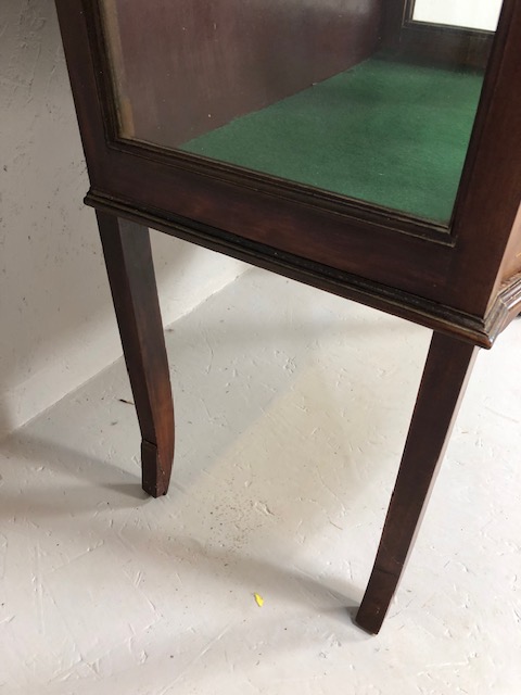 Antique Furniture, Edwardian china cabinet with glazed and leaded panel boor , typical inlaid - Image 8 of 8