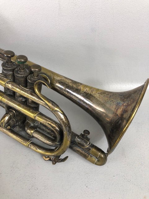 Musical instruments, plated brass Cornet by R J Ward & Sons, 10 St Ann Street Liverpool - Image 2 of 9