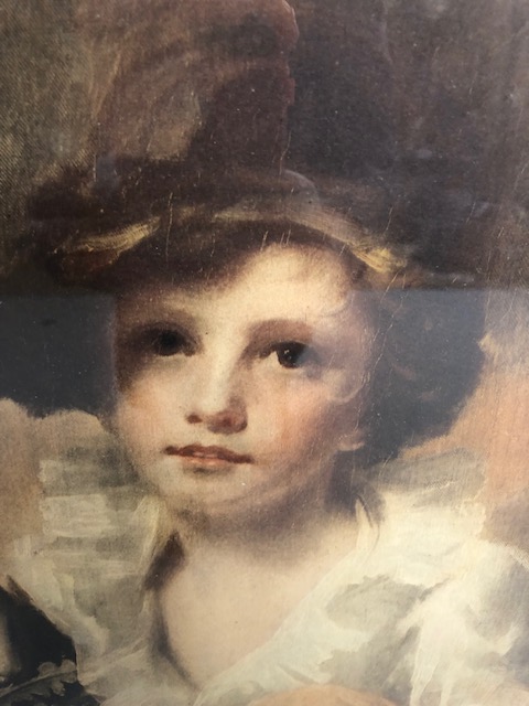 19th Century print of boy with Rabbit by Henry Raeburn, in glazed and gilt frame, approximately 65 x - Image 4 of 6