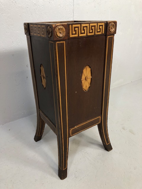 Antique Furniture, Regency style mahogany square stick stand on slayed legs of Neo Classical - Image 2 of 4