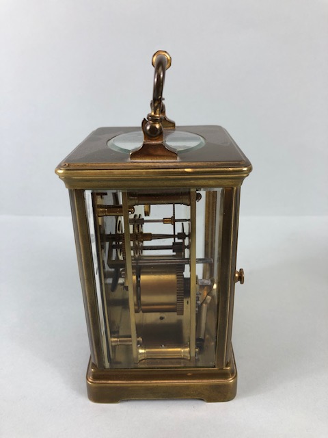 Elliot Mahogany Mantle clock and a French Carriage clock - Image 4 of 12