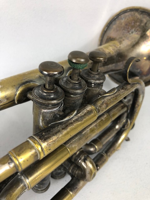 Musical instruments, plated brass Cornet by R J Ward & Sons, 10 St Ann Street Liverpool - Image 7 of 9