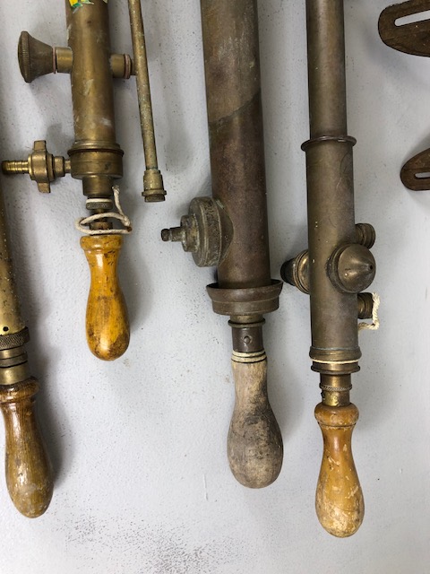 Collection of Antique and vintage brass garden sprayers, seven in total various makers and a cast - Image 9 of 10