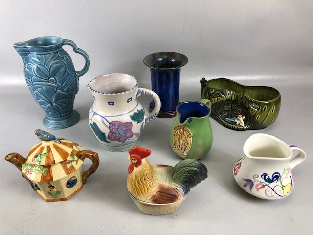 Vintage China, collection of collectable items to include Sylvac Pixi vase, Pool jug, Honiton,