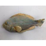 Shop interior decorator display item, large oversized tropical reef fish, of composite material,