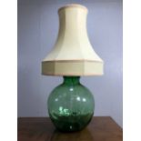 Glass carboy converted into a lamp overall height 77cm
