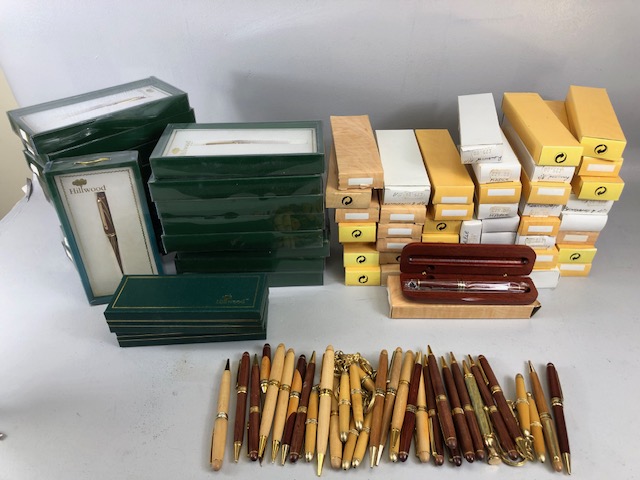 Vintage Pens, a large quantity of cased, boxed and loose wood pens, and pen sets untested ONS