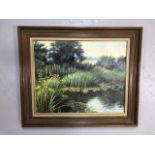 Paintings, Contemporary framed painting on board by local Devon artist Sandy Macfadyen, depicting
