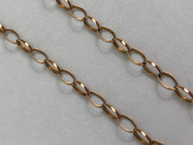 9ct Gold oval link chain approximately 30" 5.4g - Image 4 of 4