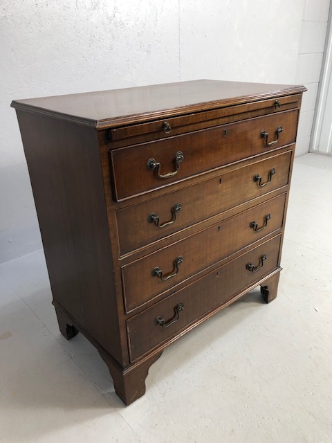 Small chest of four drawers with folding slide and metal handles approx 75 x 44 x 81cm - Image 2 of 6