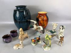 Quantity of collectable China to include Buckfast vase, Beswick Mallard, Sylvac and other animals,