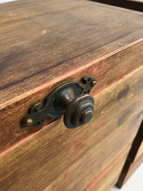 Retail or interior display interest, six wooden chests, from a museum display each approximately - Image 4 of 7