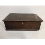 Antique early 19th century mahogany Bible /Communion style box approximately 62 x 37 x 20cm