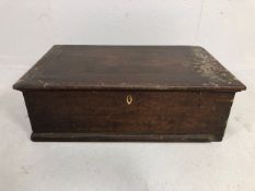 Antique early 19th century mahogany Bible /Communion style box approximately 62 x 37 x 20cm