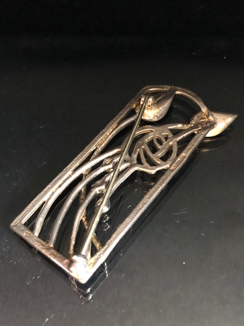 Silver Hallmarked Brooch in Charles Rennie Mackintosh design, Arts & Crafts style marked for CJL - Image 2 of 4