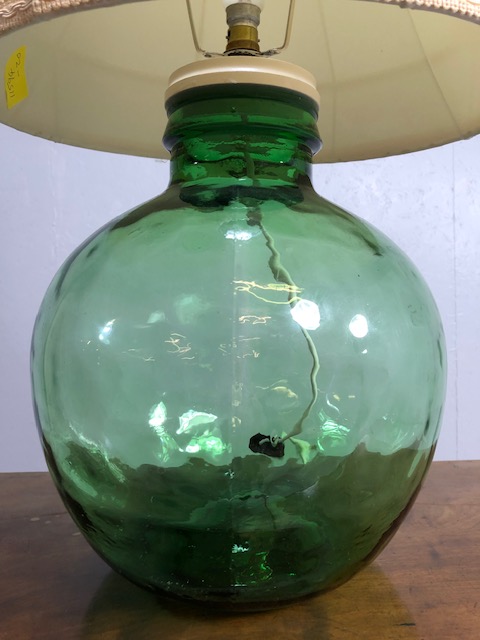 Glass carboy converted into a lamp overall height 77cm - Image 2 of 3