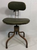 Vintage machinist stool by maker EVERTAUT