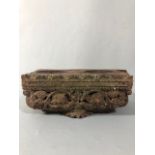 Part of an Antique wooden Indian carved door frame made in to a candle holder