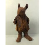 Cast Iron statue of a mouse dressed as a Gentleman approximately 42cm high