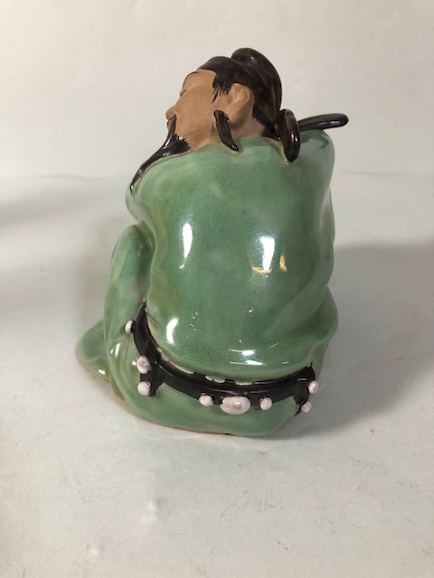 Chinese style figure of a man asleep on a vase approximately 12cm high - Image 4 of 6