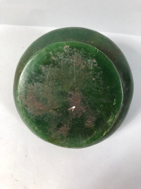 Chinese Carved green stone censor of archaic form approximately 12cm across - Image 6 of 6