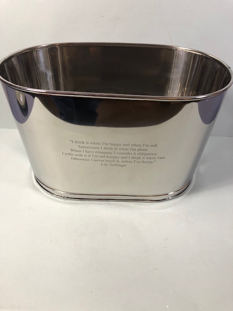 Champagne Ice bucket with inscription by Lily Bollinger approximately 43 x 28 x 26cm - Image 5 of 5