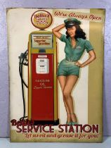 Retro metal sign Betties Service station approximately 50 x 70 cm