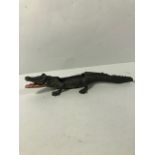 Cold painted bronze figure of a Crocodile approximately 22cm in length