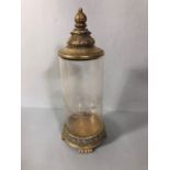 Storm lantern style display jar of Regency design with resin base and lid approximately 40cm high