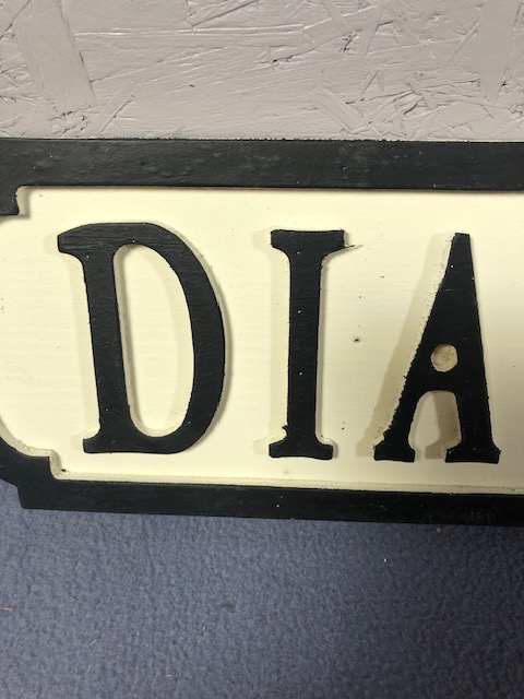 Wooden sign styled as street name plaque DIAGON ALLY, 68cm long - Image 3 of 6