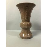 Chinese crackle glaze vase of ancient form approximately 23cm high