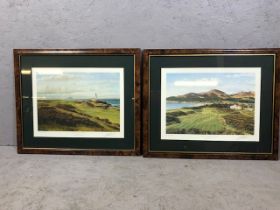 Pair of Modern signed prints in matching frames, Graeme W Baxter, Ailsa Course Turnberry, and