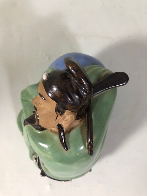 Chinese style figure of a man asleep on a vase approximately 12cm high - Image 5 of 6