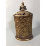 Decorative metal and resin gilt box ornament approximately 37cm high