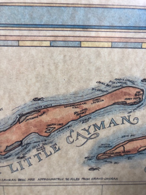 Modern Reproduction of an antique map of the Cayman Islands. framed and glazed approximately 87 x - Image 3 of 6