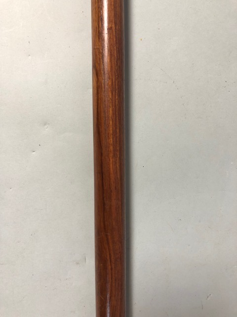 Walking stick toped with 4 face brass buddha head - Image 6 of 7